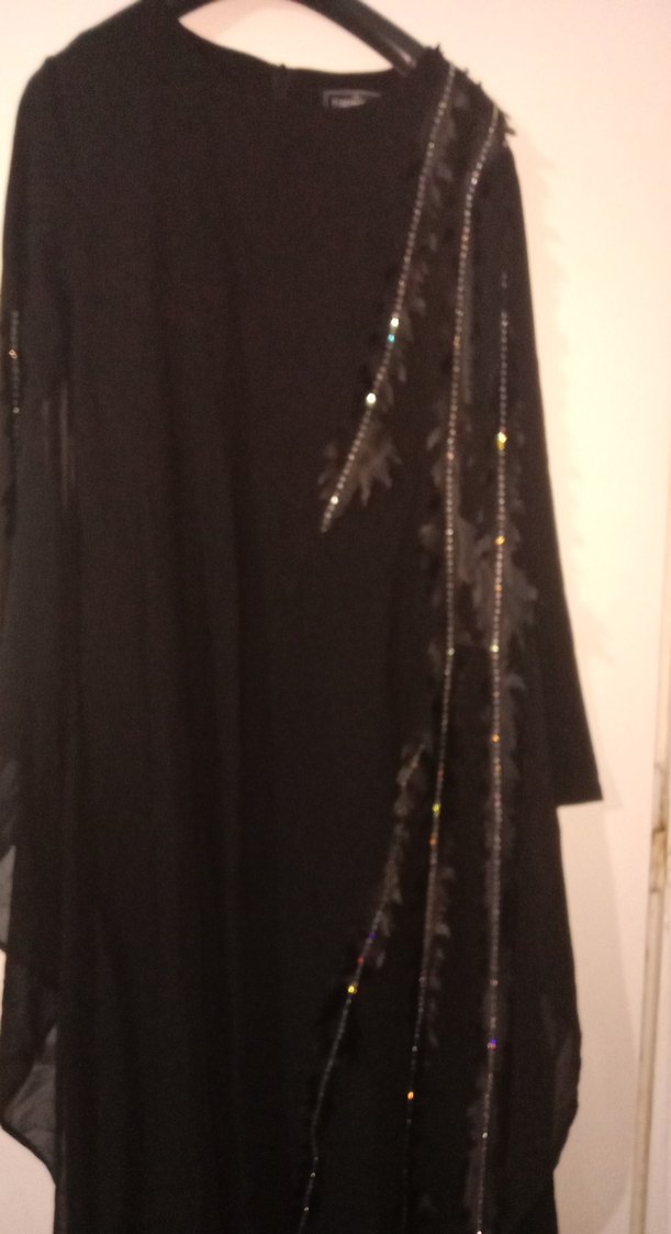 siyah  deri detayli abiye - Görsel 2