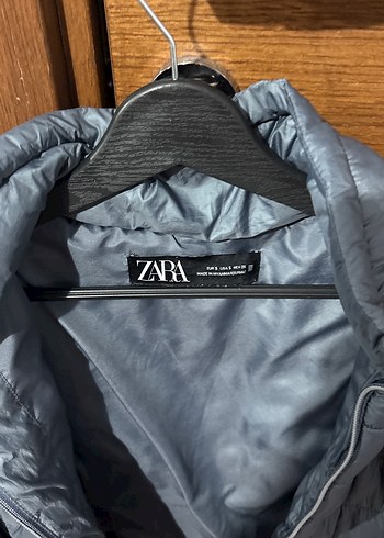 Zara Zara Gri Midi Kadın Fermuarlı Ceket