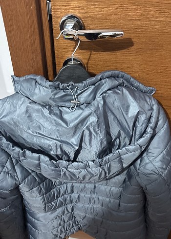 s Beden gri Renk Zara Gri Midi Kadın Fermuarlı Ceket
