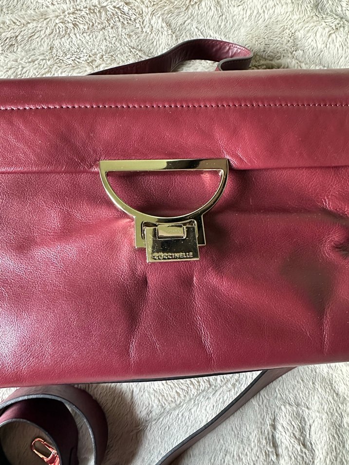 Coccinelle Vintage Bordo Çanta - Görsel 2