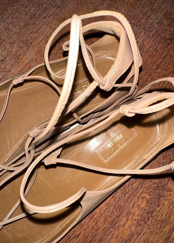 Aquazzura Bilekten Bağlamalı Babet - Görsel 4