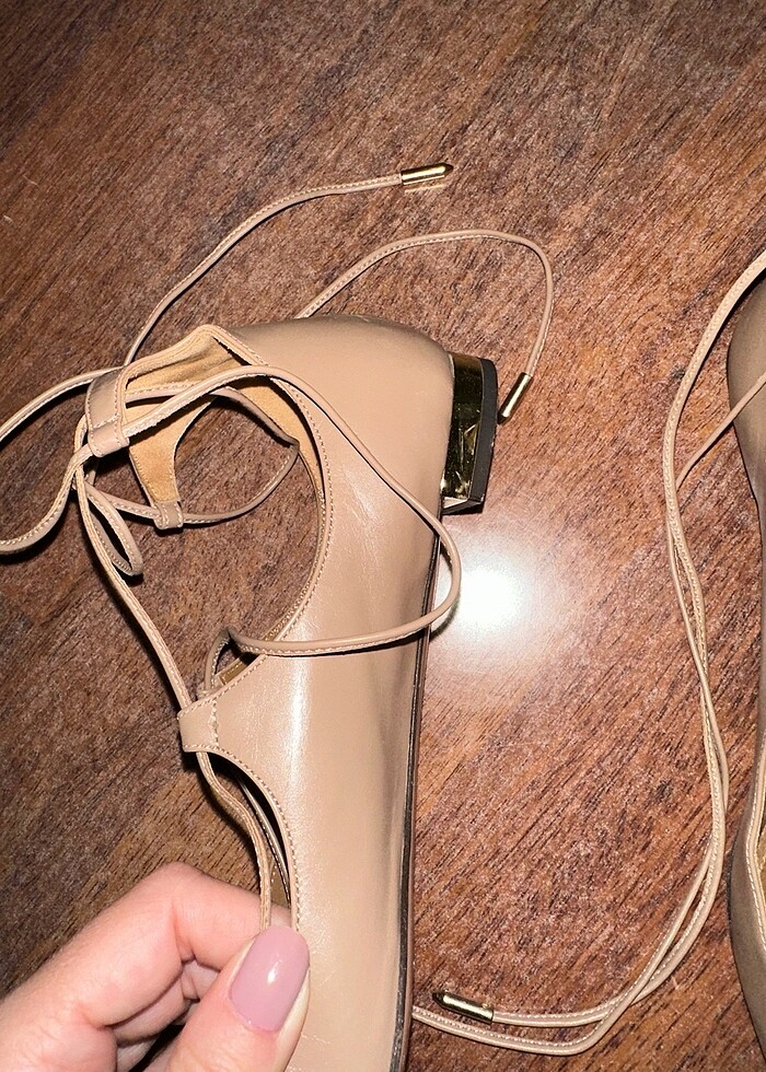 Aquazzura Bilekten Bağlamalı Babet - Görsel 5