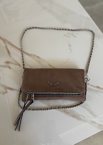Zadig & Voltaire Zincir Detaylı Kadın Süet Çapraz Kol Çanta