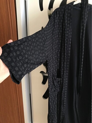 Diğer oversize siyah kimono fistolu