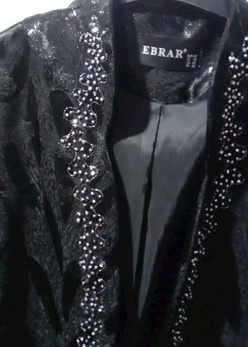 Kadın Siyah  Yılan Desenli  Ceket - Görsel 3