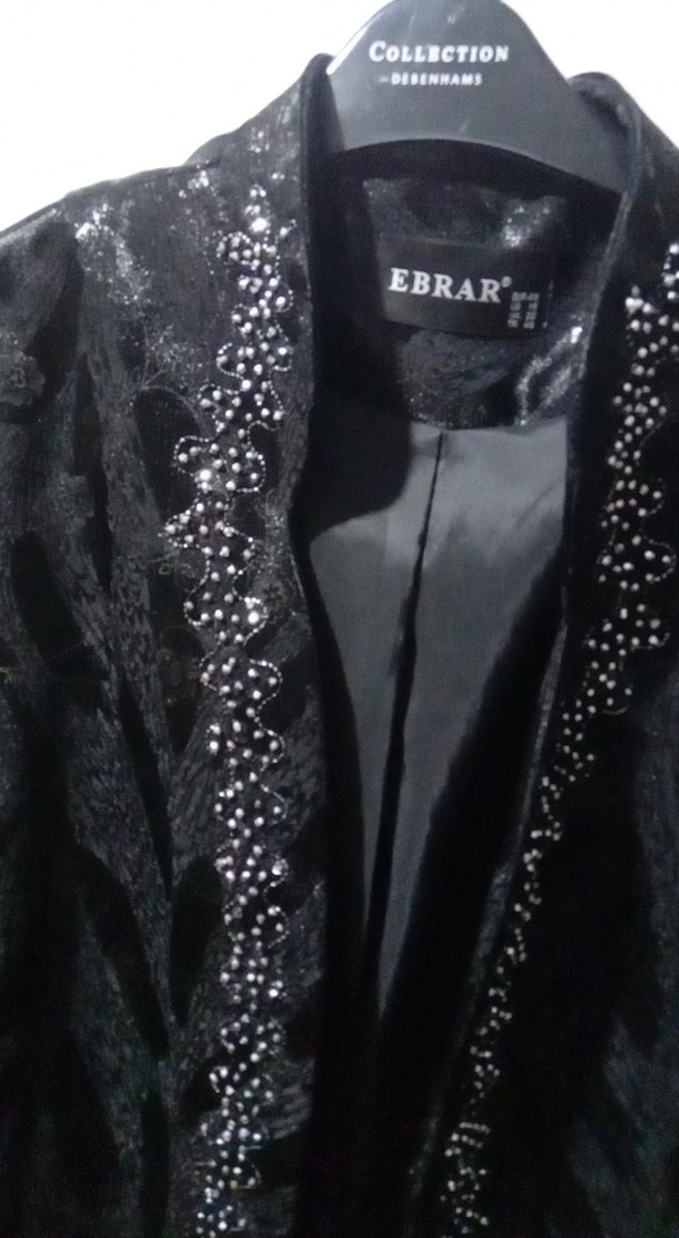 Kadın Siyah  Yılan Desenli  Ceket - Görsel 3