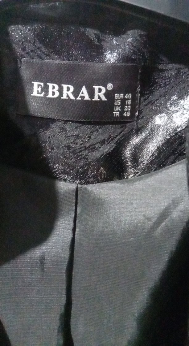 Kadın Siyah  Yılan Desenli  Ceket - Görsel 4