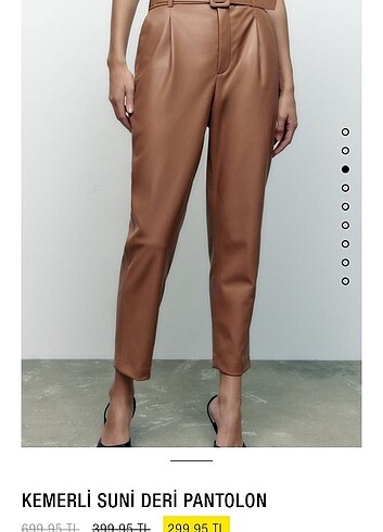 Zara Deri pantolon siyah