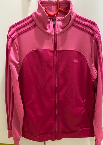 Adidas Pembe Spor Fermuarli Ceket