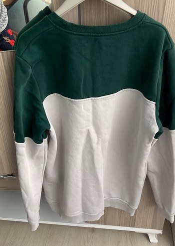 Yeşil Gri Baskılı Uzun Kollu Sweatshirt - Görsel 3