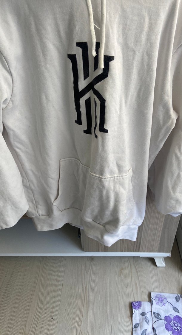 Kadın Beyaz Kapüşonlu Oversize Sweatshirt - Görsel 2