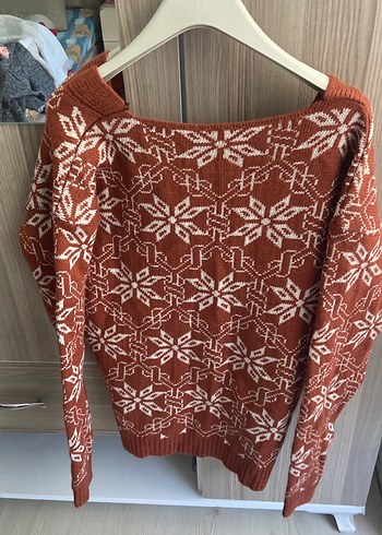 Bohem Tarz Kahverengi Örgü Hırka - Görsel 3