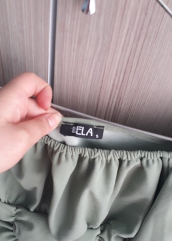 Fırfırlı, Keten Mini Bluz - Görsel 5