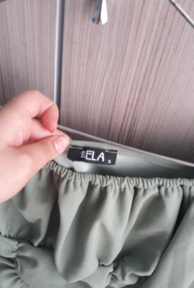 Fırfırlı, Keten Mini Bluz - Görsel 5