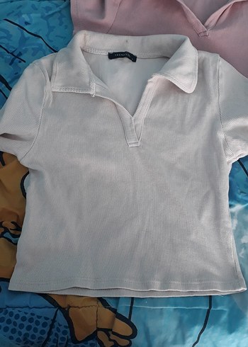 Kızlar için Beyaz Polo Tişört - Görsel 2