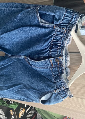 Diğer Kadın Mavi Bol Kesim Midi Boy Kot Pantolon