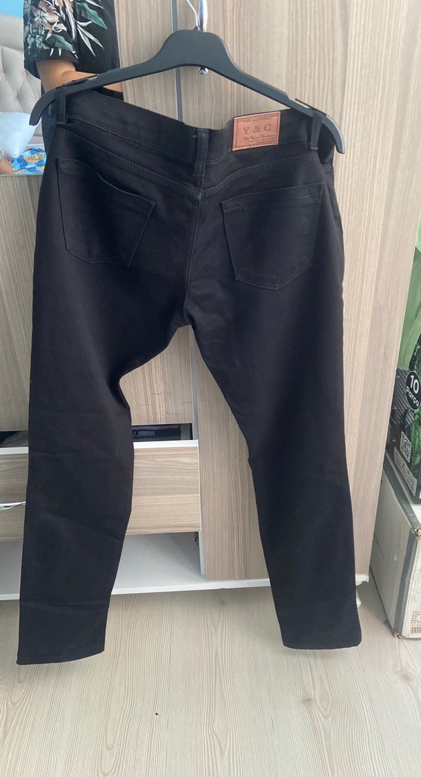 Siyah kadın Kot Pantolon Dar Kesim - Görsel 3