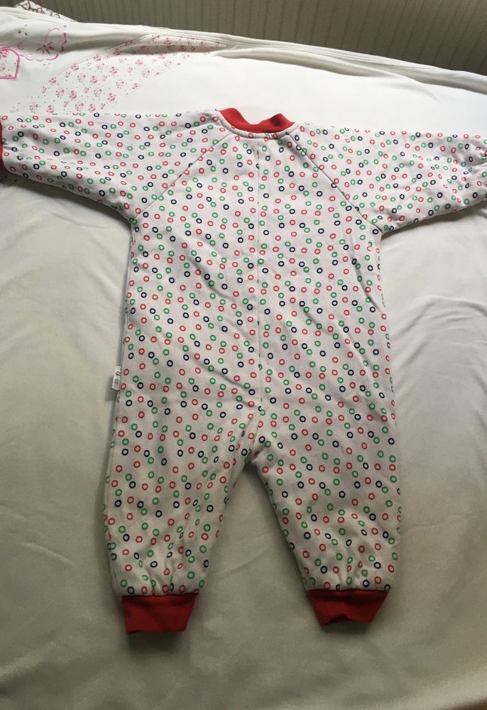 Renkli Puantiyeli Fermuarlı Bebek Tulum - Görsel 4