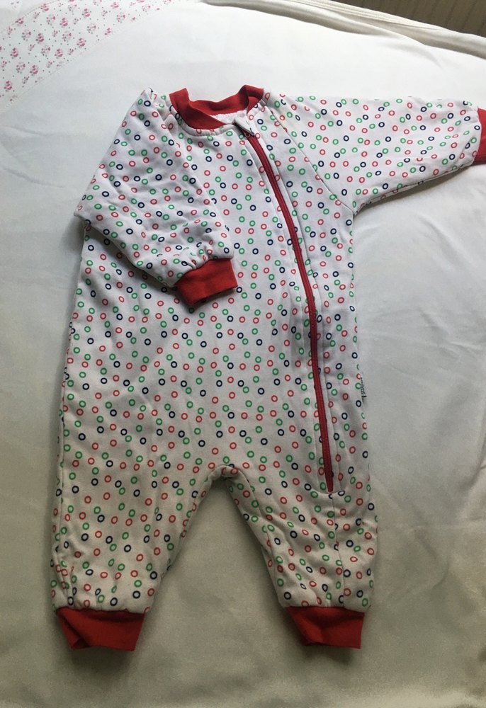 Renkli Puantiyeli Fermuarlı Bebek Tulum - Görsel 2