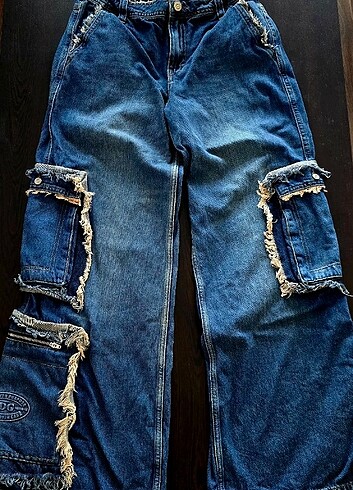 s Beden Kargo Cepli Jeans Pantolon