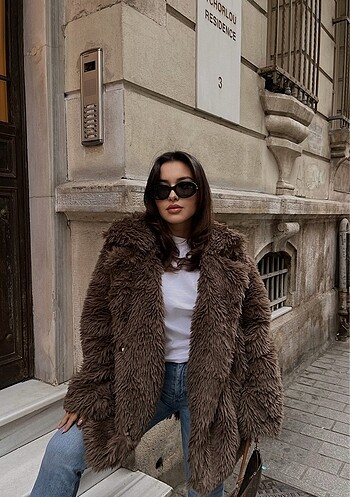 KAHVERENGİ PELUŞ CEKET ATE2791