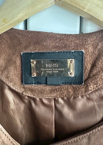 Kahverengi Süet Kemerli Kadın Deri Ceket - Görsel 3