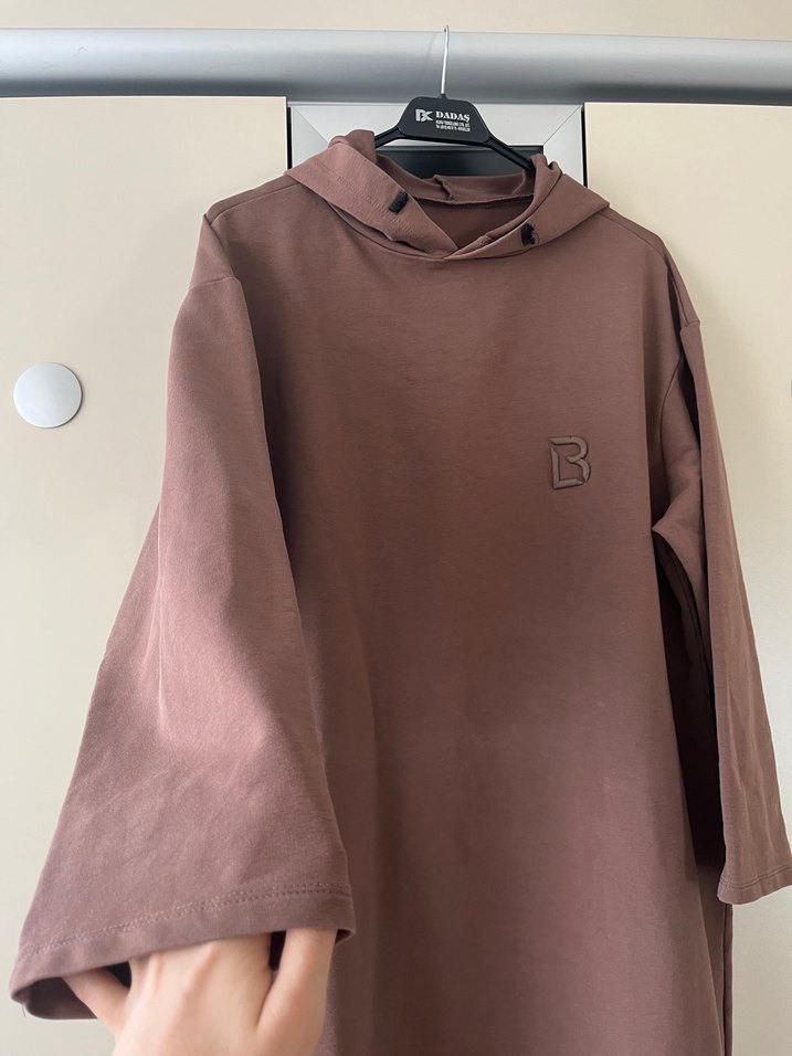 Kapüşonlu sweat tunik - Görsel 4
