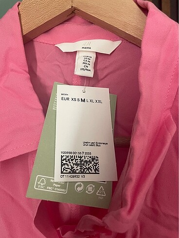m Beden pembe Renk H&M hamile gömlek