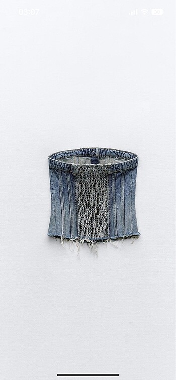 xs Beden lacivert Renk Zara denim trf korse