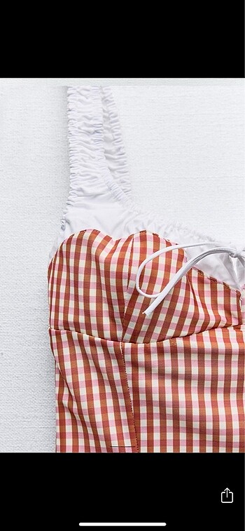 Zara Zara pötikare bağcıklı üst