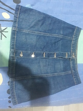 kot önden düğmeli mini etek