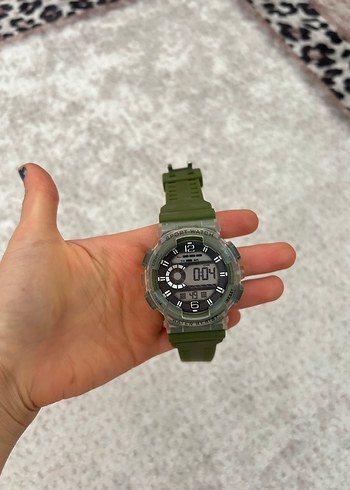 Gri Kadranlı Yeşil Erkek Saat