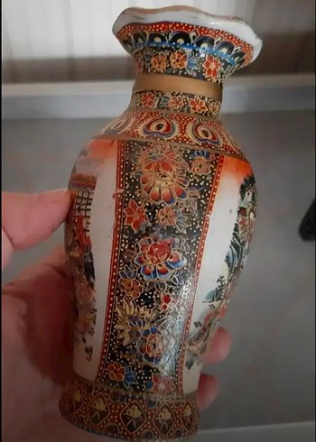 Renkli Desenli Seramik Vazo Çifti - Görsel 5