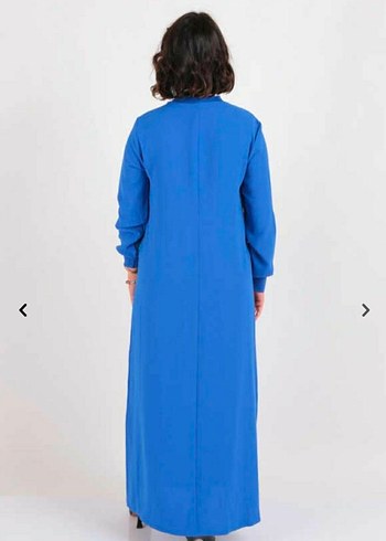 Mavi Uzun Kollu Kadın Elbise - Görsel 2