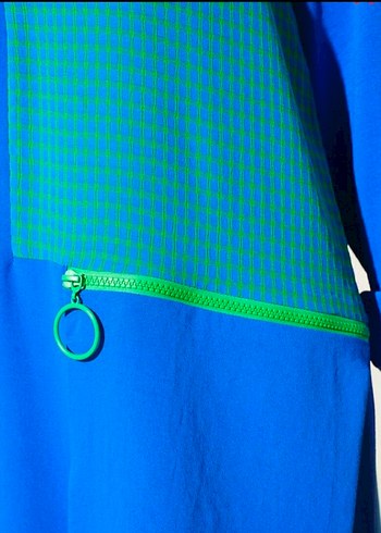 Mavi Uzun Kollu Kadın Elbise - Görsel 6