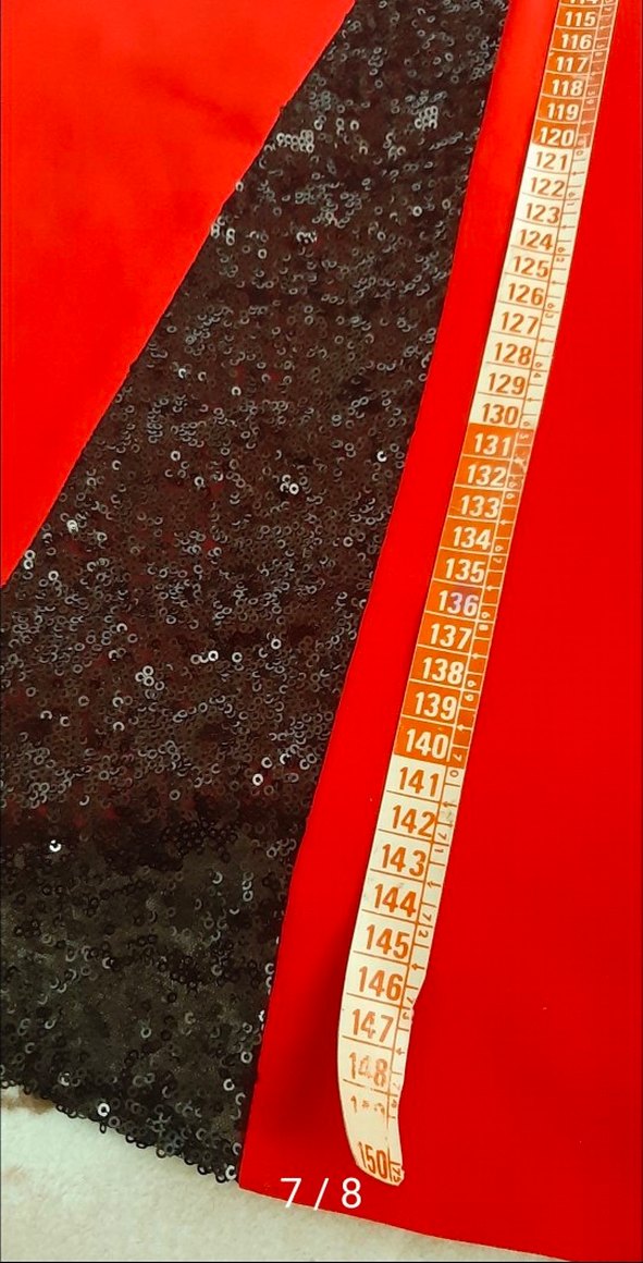 Kırmızı Uzun Kollu Drapeli Abiye Elbise - Görsel 5