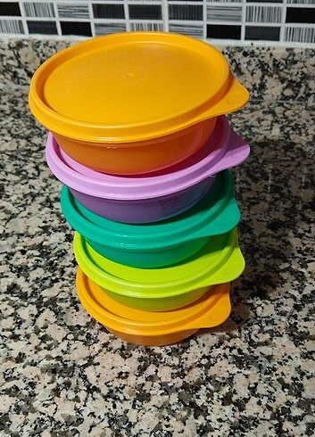  Beden Tupperware 5,li şeker kaplari