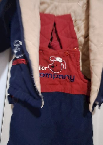 Mavi Erkek Ve Kız Bebek Street Wear Tulumu - Görsel 3