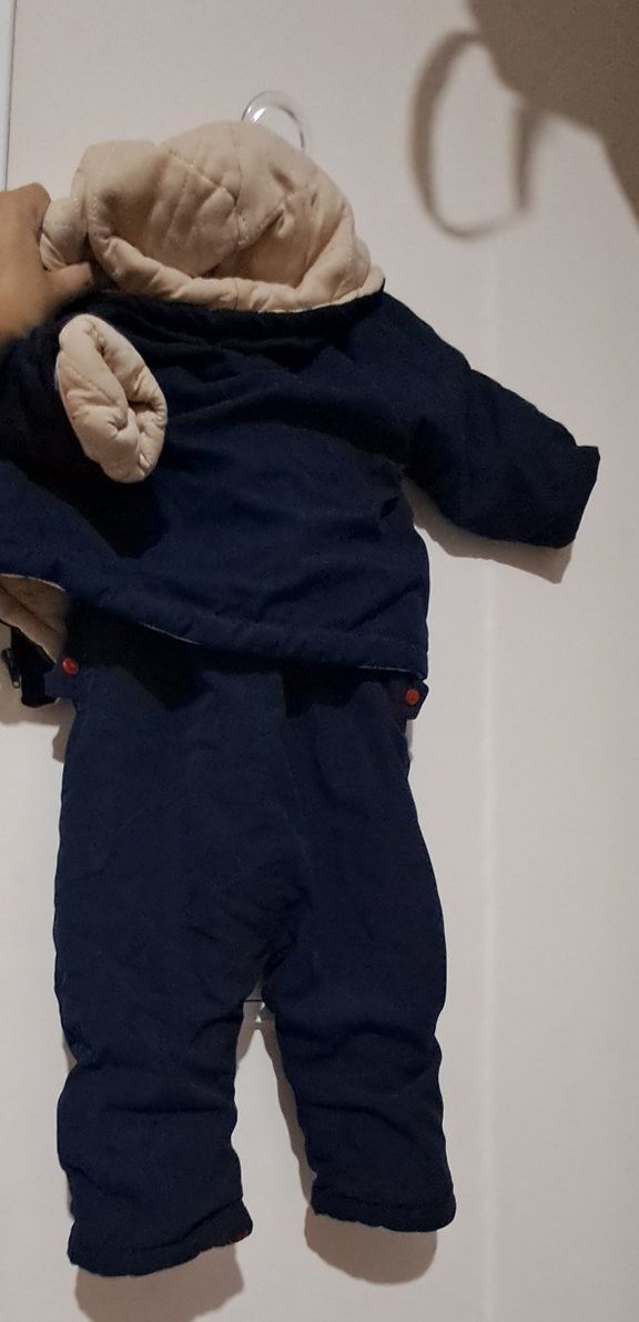 Mavi Erkek Ve Kız Bebek Street Wear Tulumu - Görsel 2