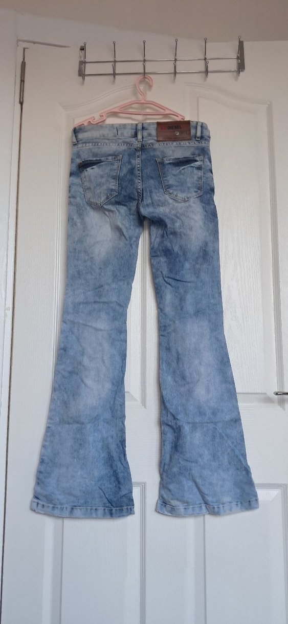 Mavi Bol Kesim Kadın Kot Pantolon - Görsel 2