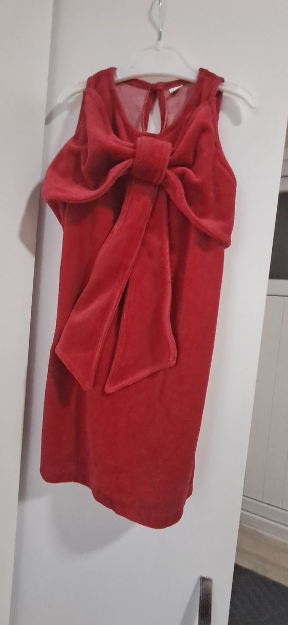 Kırmızı Kız çocuk Elbise - Görsel 2