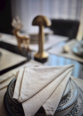 13 adet organik ham yıkanmış Keten Amerikan servis ve servis peç - Görsel 5