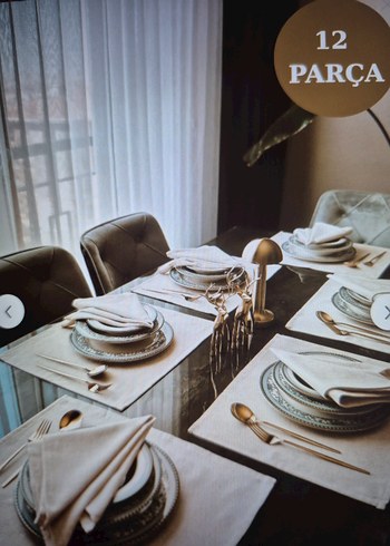 13 adet organik ham yıkanmış Keten Amerikan servis ve servis peç - Görsel 3