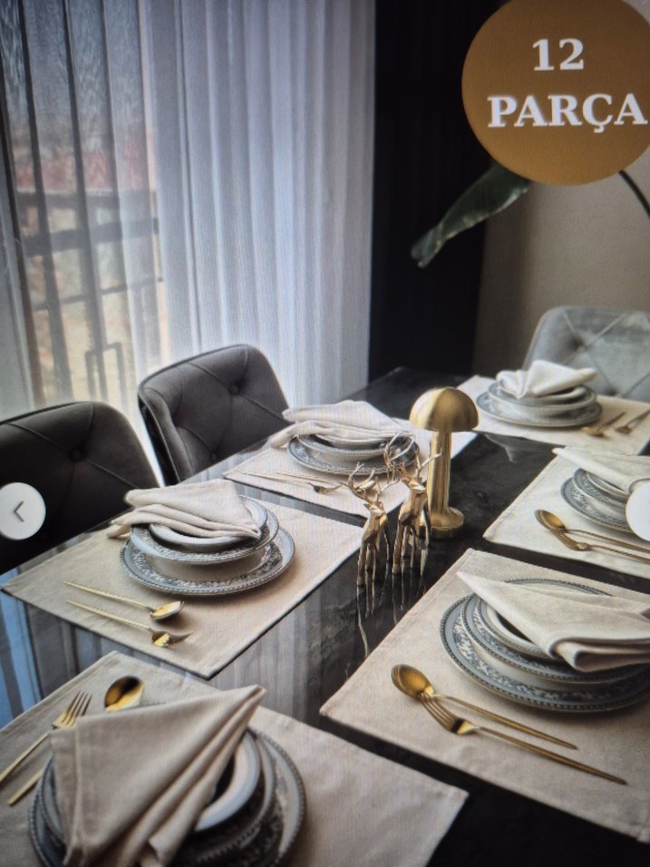 13 adet organik ham yıkanmış Keten Amerikan servis ve servis peç - Görsel 4