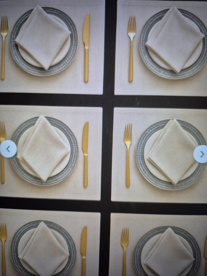 13 adet organik ham yıkanmış Keten Amerikan servis ve servis peç - Görsel 2