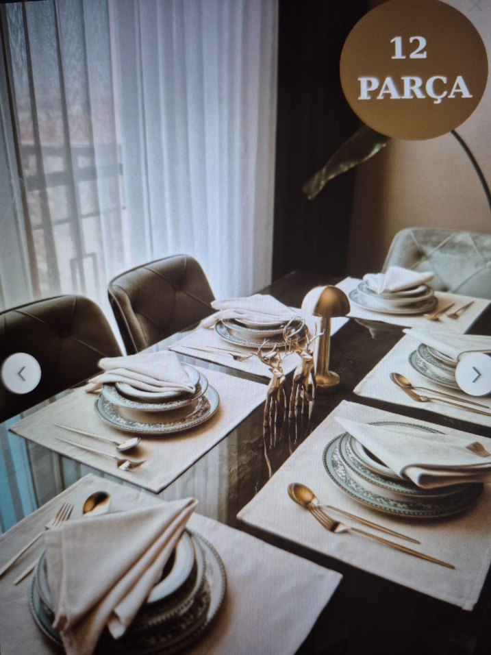 13 adet organik ham yıkanmış Keten Amerikan servis ve servis peç - Görsel 3