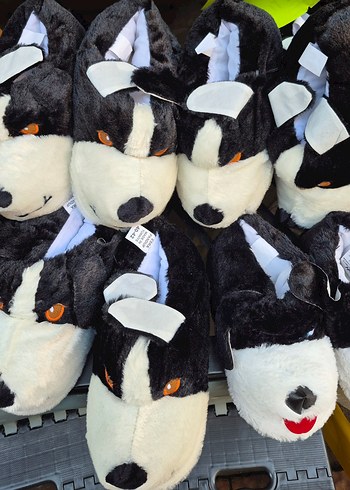 Kızlar için Pastel Çok Renkli Bağlama Desenli Peluş Terlik(s002) - Görsel 2