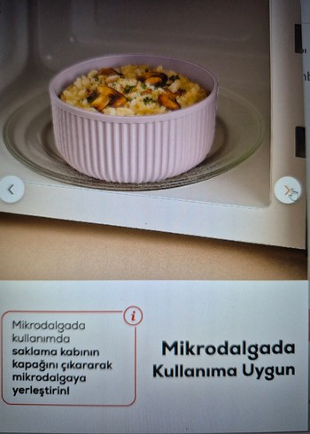 4 lü yuvarlak saklama kabı seti çizgili pembe mikro dalga uyumlu - Görsel 4