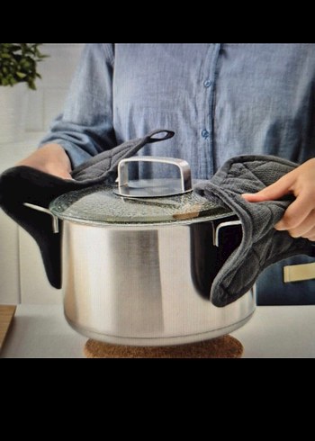 ikea Gri Renkli Fırın Eldiveni Seti (187) - Görsel 2