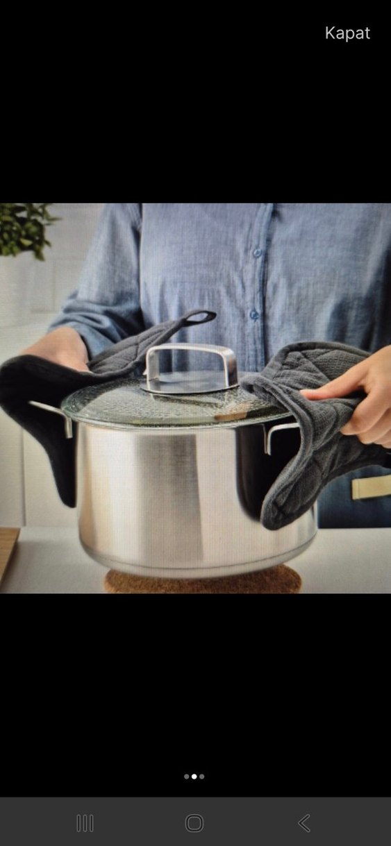 ikea Gri Renkli Fırın Eldiveni Seti (187) - Görsel 2